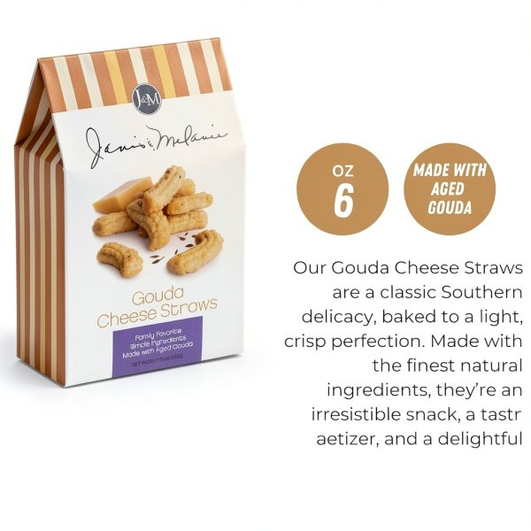 J&M Foods Aged Gouda Cheese Straws Gourmet Snack-1