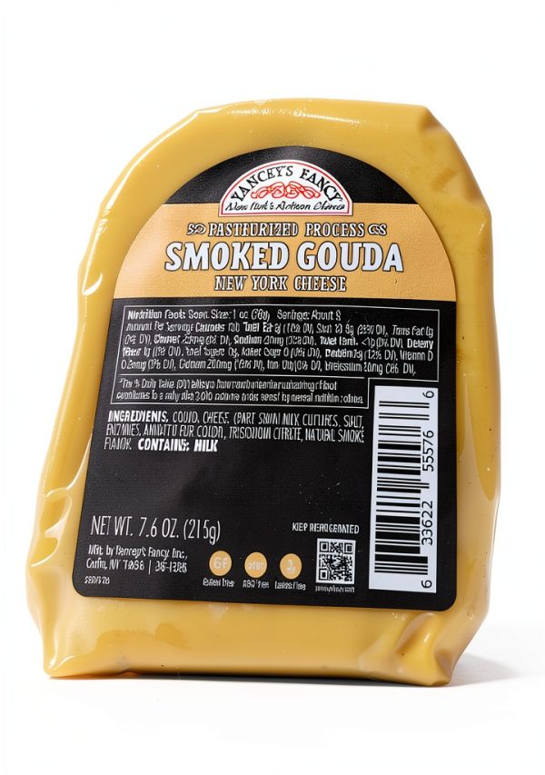 Yanceys Fancy Smoked Gouda Cheese Wedge Creamy Flavor-0