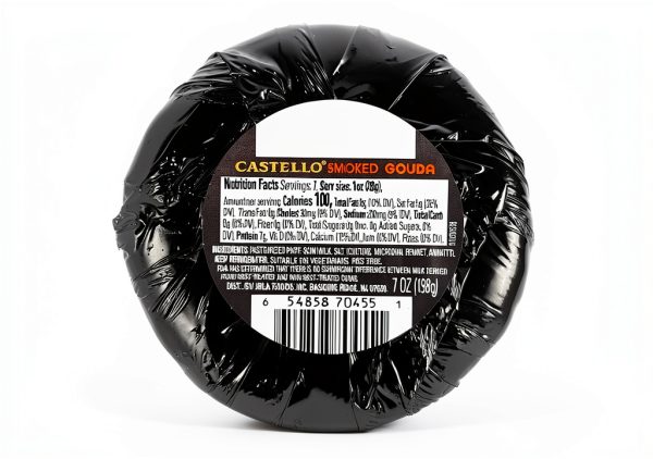 Smoked Gouda Cheese Wheel Creamy Hickory Wood Flavor-1