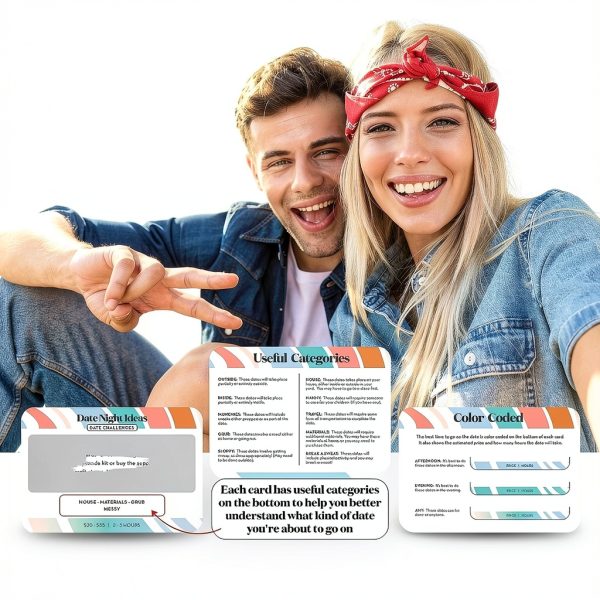 All Natural Shop Date Challenge Cards Couples Game 35-5