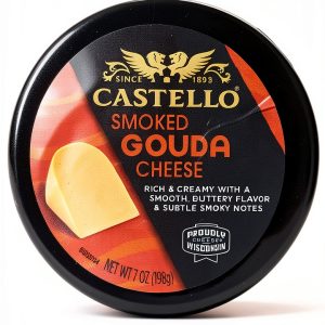 Smoked Gouda Cheese Wheel Creamy Hickory Wood Flavor-0