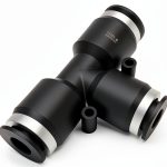 1/4" Push To Connect Tee Fittings 10-Pack by Utah Pneumatic Nylon-0