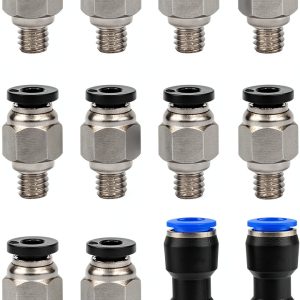 PC4 M6 Pneumatic Fitting Generic 12pcs Push Connect 4mm PTFE-0