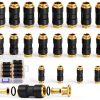DOT Air Line Fittings 30 PCS Kit CheeMuii Brass Push-Lock Unions-0