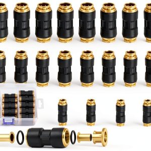 DOT Air Line Fittings 30 PCS Kit CheeMuii Brass Push-Lock Unions-0