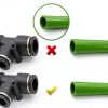 1/4" Push To Connect Tee Fittings 10-Pack by Utah Pneumatic Nylon-1
