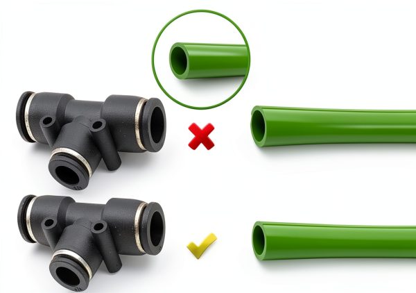 1/4" Push To Connect Tee Fittings 10-Pack by Utah Pneumatic Nylon-1