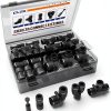 1/4" Push to Connect Fittings CNZG PNEU 60pcs Black Plastic Quick Kit-0