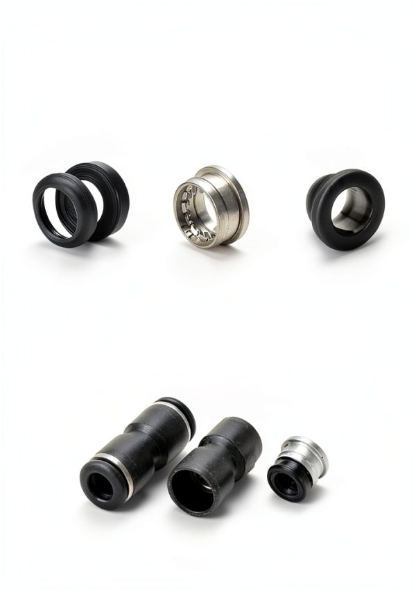 1/4" Push To Connect Tee Fittings 10-Pack by Utah Pneumatic Nylon-4