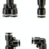 1/4" Push To Connect Tee Fittings 10-Pack by Utah Pneumatic Nylon-6