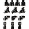 1/4" Push To Connect Tee Fittings 10-Pack by Utah Pneumatic Nylon-2