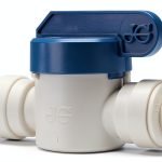 John Guest PPSV041212WP Plastic Push Shut Off Valve, 3/8 in. Tube OD, White-0